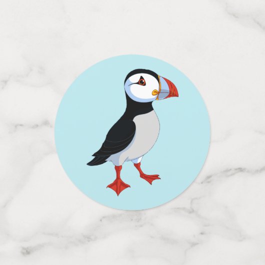 Cute Puffins Design Table Confetti (Kleine voorkant)