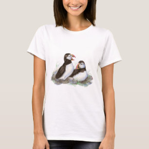 Cute Puffins, Ocean Bird, Beach, Natuur T-shirt