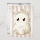 Cute Puffy Kawaii Bunny Rabbit Briefkaart (Voorkant / Achterkant)