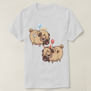 Cute Pug Angel/Devil T-shirt