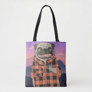 Cute Pug Canvas tas