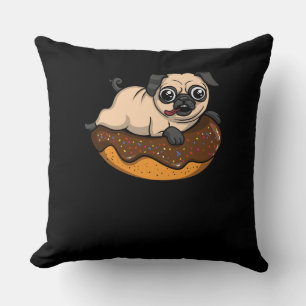 Cute Pug Dog Donut Lover Pet Kussen