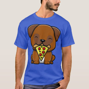 Cute Pug Dog Eating Pizza T-Shirt Funny Foodie T-s