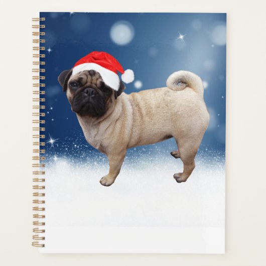 Cute Pug Dog Kerstkerstkerstkerstkerstkerstkerstma Planner (Voorkant)