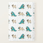Cute Pug Dog Pattern Monogram Planner (Achterkant)