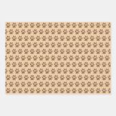 Cute Pug Dog Paws Wrapping Paper Set van 3 (Voorkant 3)