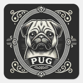 Cute Pug Dog Sticker Sheet