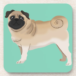 Cute Pug Drankjes Onderzetter