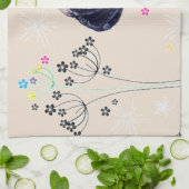 Cute Pug & Flowers Kitchen Towels Theedoek (Gevouwen)