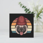 Cute Pug Kaart (Staand voorkant)