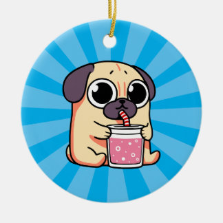 Cute Pug Keramisch Ornament