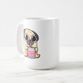 Cute Pug Koffiemok (Voorkant links)