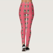Cute Pug-Leggings - Rood Leggings (Achterkant)