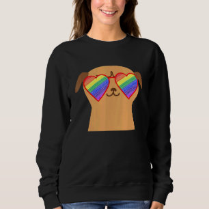 Cute Pug Lgbtq Pride Stuff Tiener Rainbow Sunglass Trui