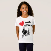 Cute Pug Love T-shirt (Voorkant volledig)