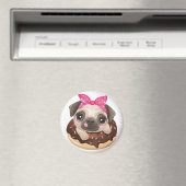 Cute Pug Magneet (Insitu (Vaatwasser))