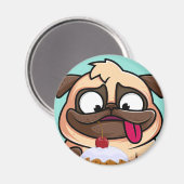 Cute Pug Magneet (Voorkant / Achterkant)