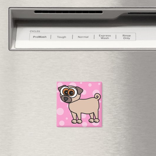 Cute Pug Magnet Magneet (Insitu (Vaatwasser))