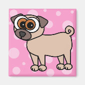 Cute Pug Magnet Magneet (Voorkant)
