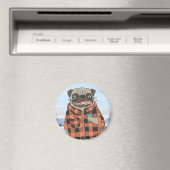 Cute Pug Magnet Magneet (Insitu (Vaatwasser))