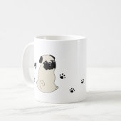 Cute pug mug かわいいパグのイラストのマグカップ (Devant gauche)
