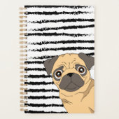 Cute Pug-patroon Planner (Voorkant)