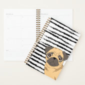 Cute Pug-patroon Planner (Display)