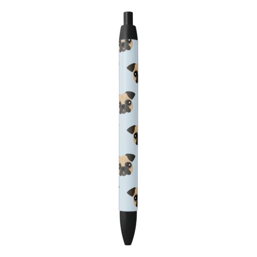Cute Pug Pen (Voorkant Verticaal)