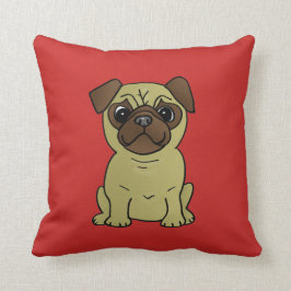 Cute Pug Pillow Kussen