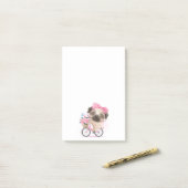 Cute Pug Post-it® Notes (Op bureau)