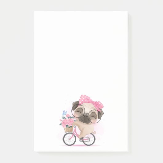 Cute Pug Post-it® Notes (Voorkant)