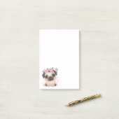 Cute Pug Post-it® Notes (Op bureau)