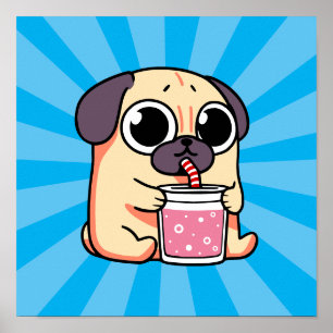 Cute Pug Poster
