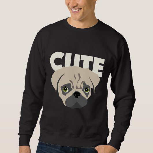 Cute Pug - Pug Mam. Pug Dad, Pug Lover Essential Trui (Voorkant)