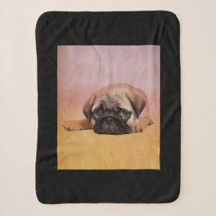Cute Pug Puppy Pug Hondenliefhebbers Cadeau Sherpa Deken