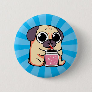 Cute Pug Ronde Button 5,7 Cm