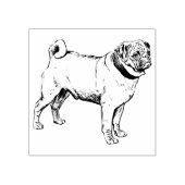 Cute Pug Rubber Stamp Rubberstempel (Afrduk)