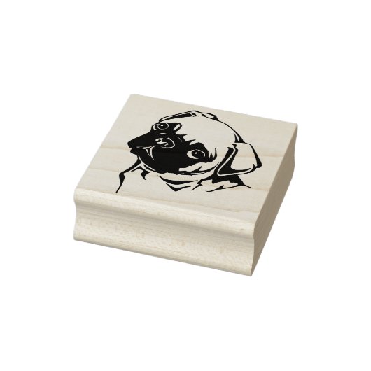 Cute Pug Rubberstempel (Stempel)