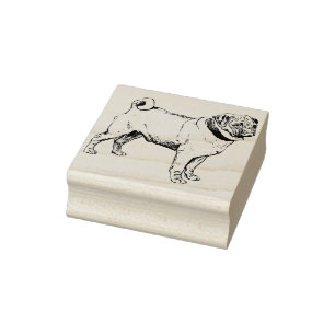 Cute Pug Rubberstempel