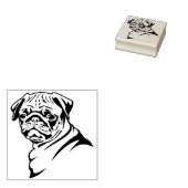 Cute Pug Rubberstempel (Gestempeld)