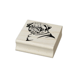 Cute Pug Rubberstempel