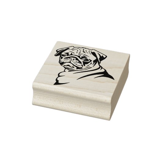 Cute Pug Rubberstempel (Stempel)