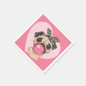 Cute Pug Servet (Hoek)