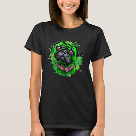 Cute Pug st Patrick s Day T-shirt (Voorkant)