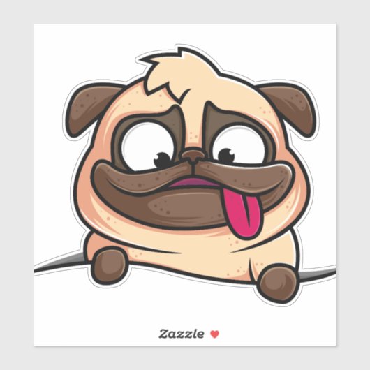 Cute Pug Sticker (Vel)