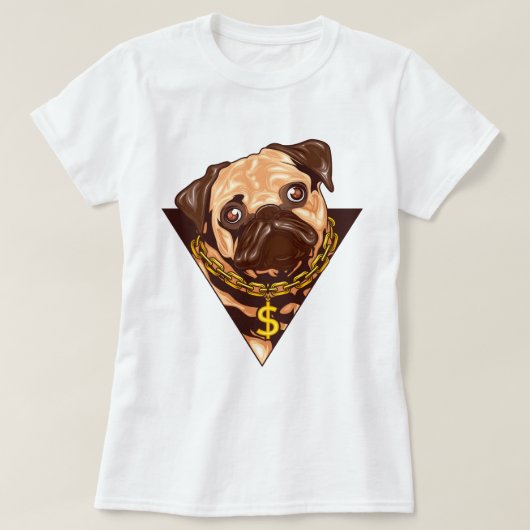 Cute Pug T-Shirt (Design voorkant)