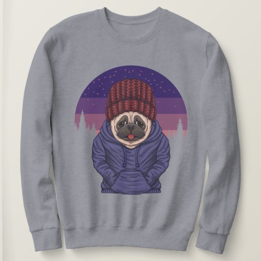 Cute Pug Trui (Design voorkant)