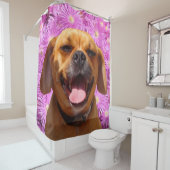 Cute Puggle Douchegordijn (In situ)
