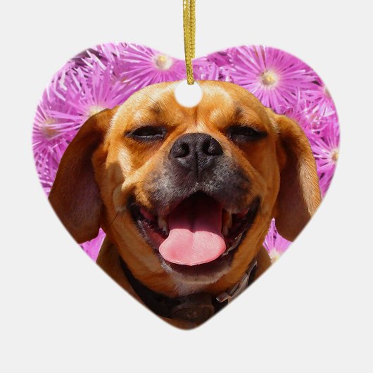 Cute Puggle Keramisch Ornament (Voorkant)