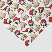Cute Pugs in Santa Hats-kerstcadeautjes Tissuepapier (Detail)